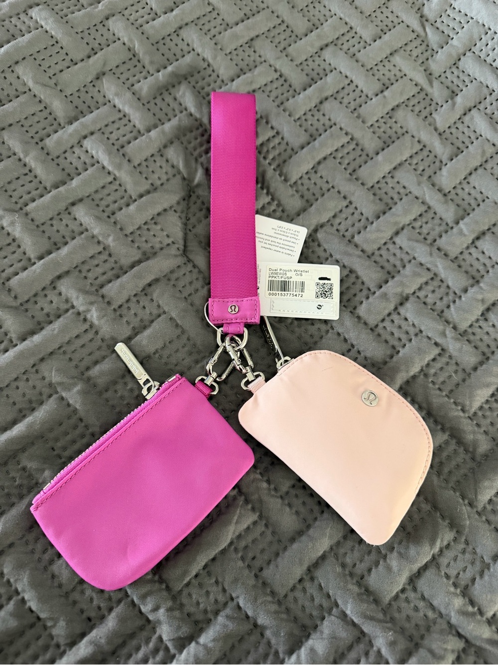 lululemon athletica Dual Pouch Wristlet in Pink and Blush